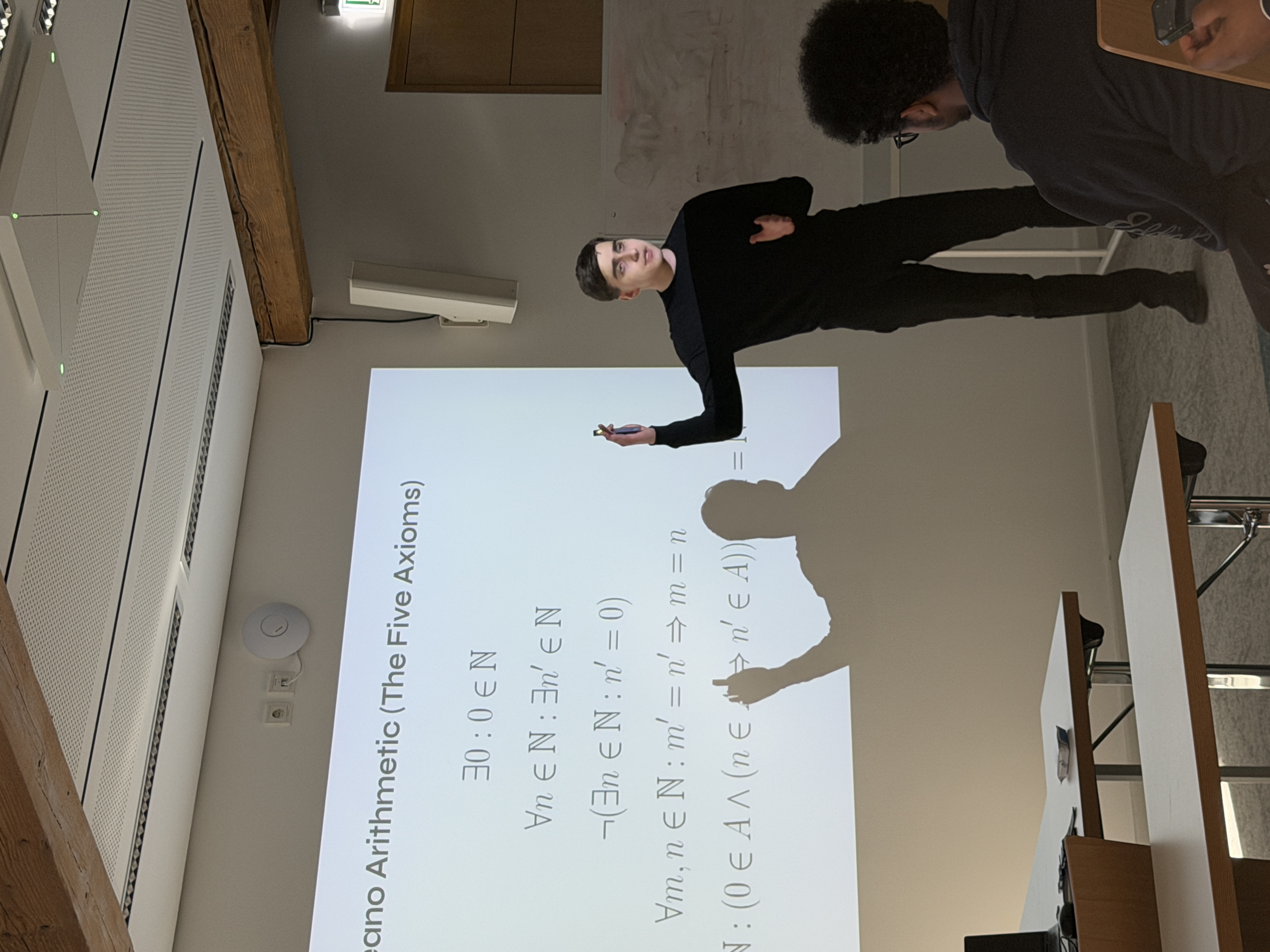 Alexei Khovrenkov presenting Gödel's Incompleteness Theorems