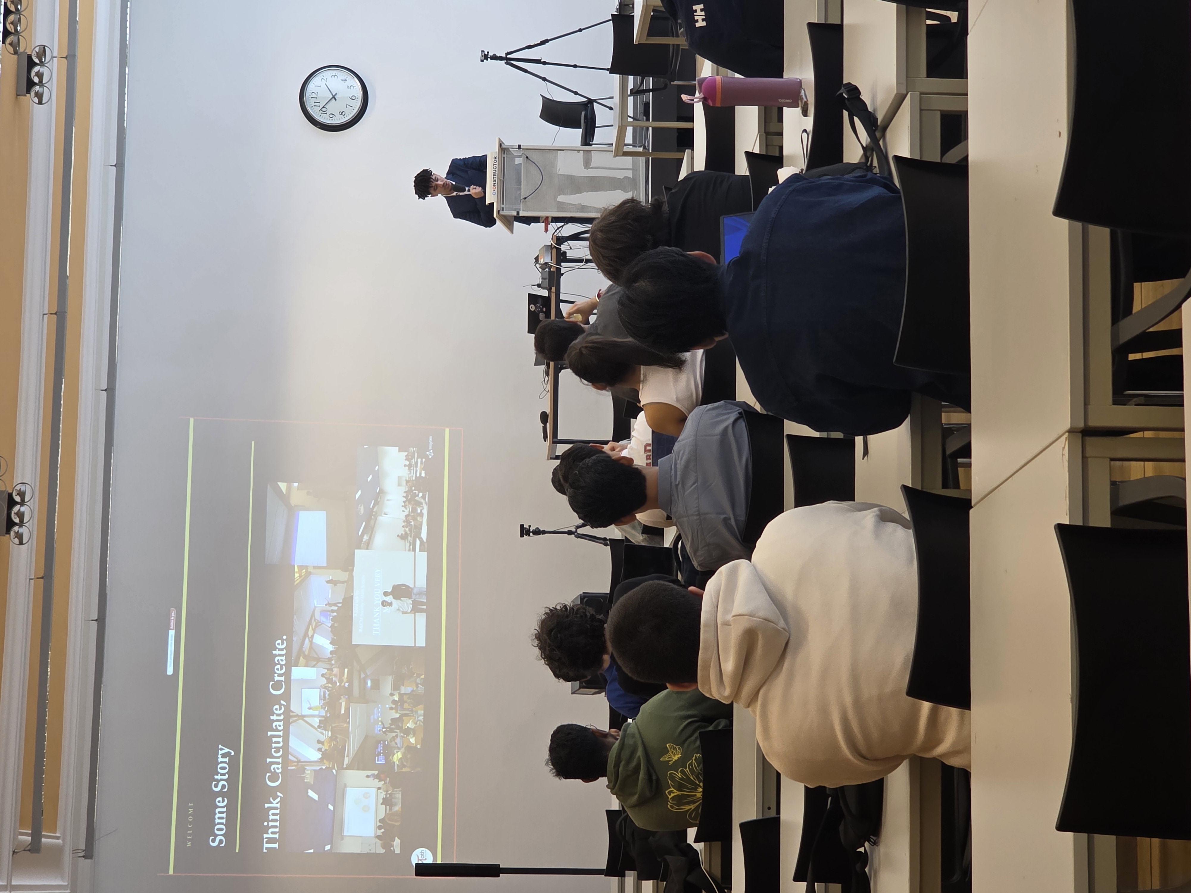 Ahmed Maghri (Math Society president) at the datathon