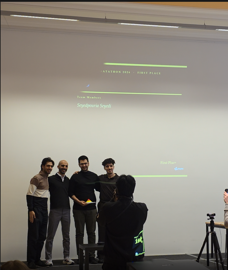 First place — Team PS, Seyedpouria Seyedi at the awards ceremony