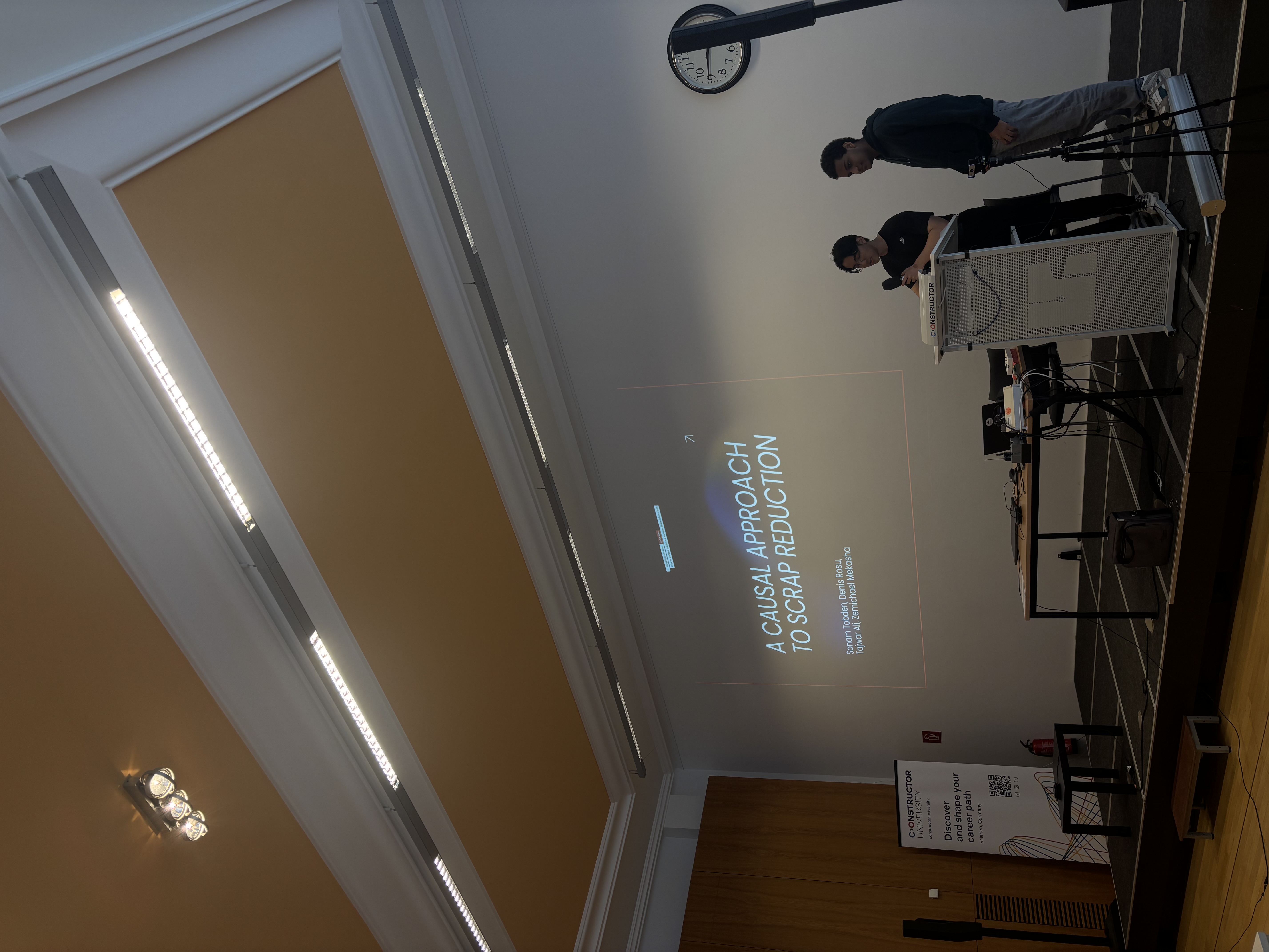 Team presentation — A causal approach to scrap reduction (Sanam Tabalen, Denis Rosu, Tajwar Ali, Zerachael Mekasha)
