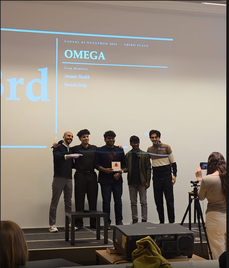 Third place — Team OMEGA at the awards ceremony