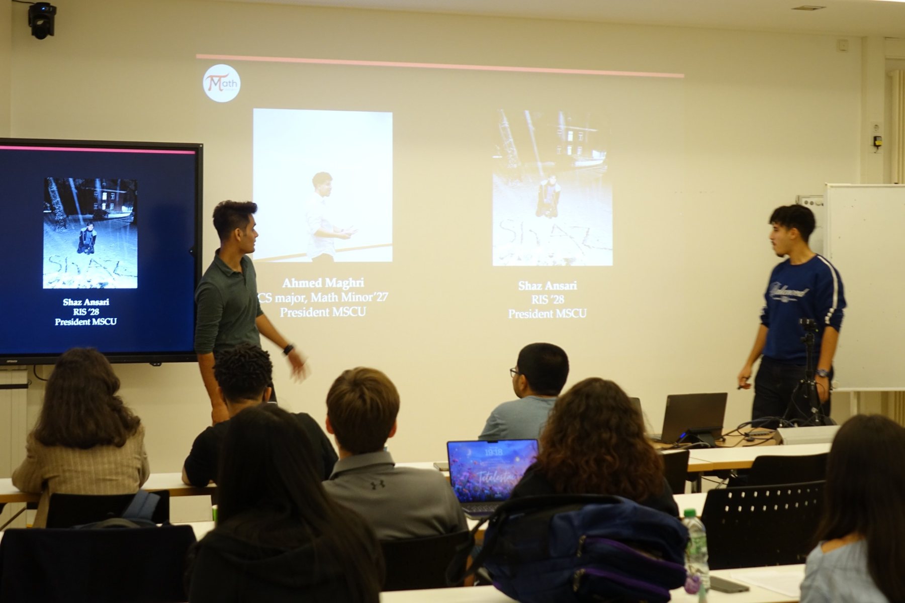 Moments from the Math Society information session