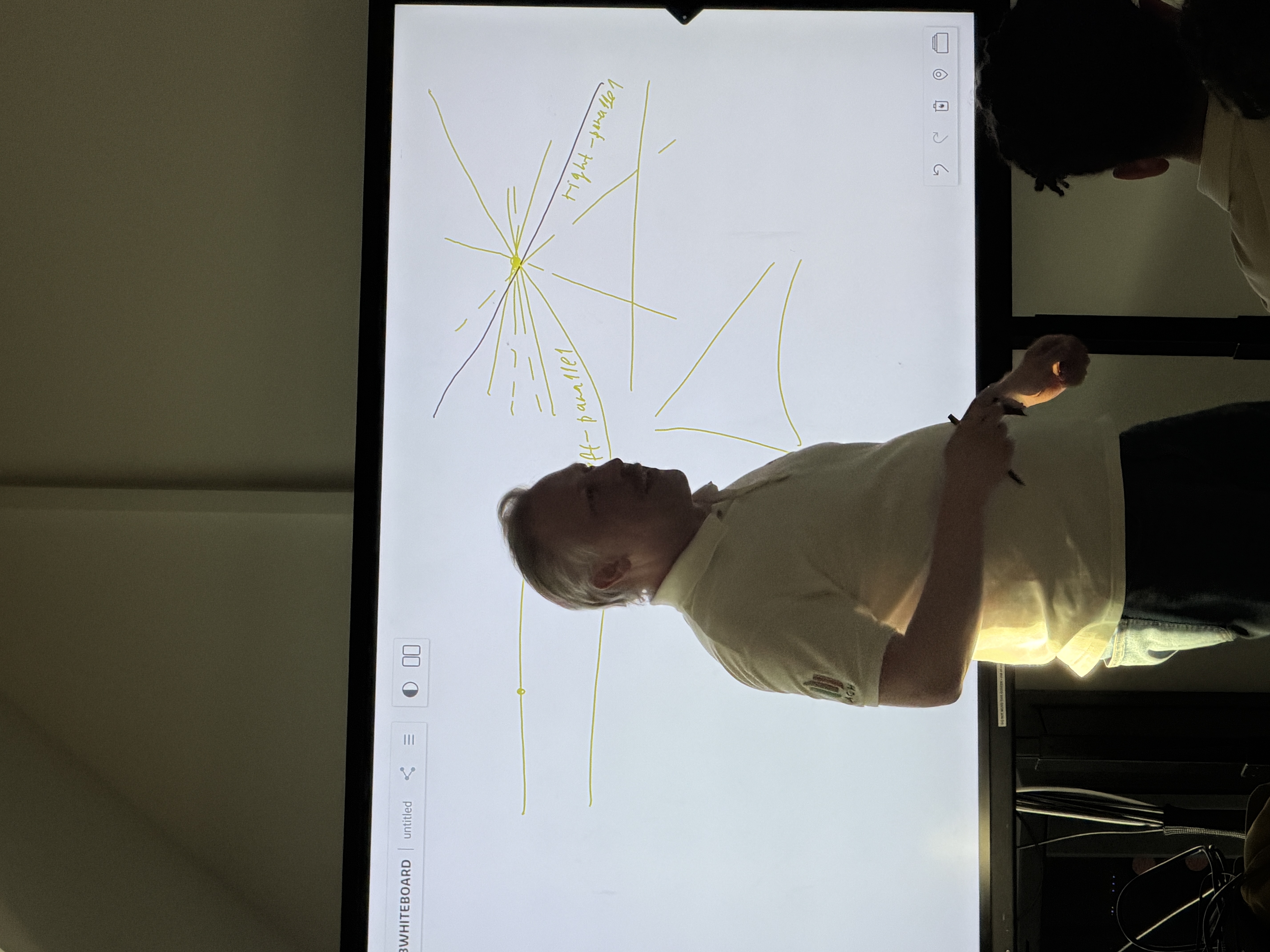 Dr. Ivan Ovsyannikov explaining hyperbolic geometry