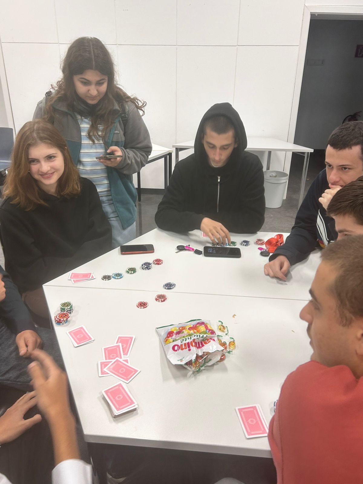 Poker game in action