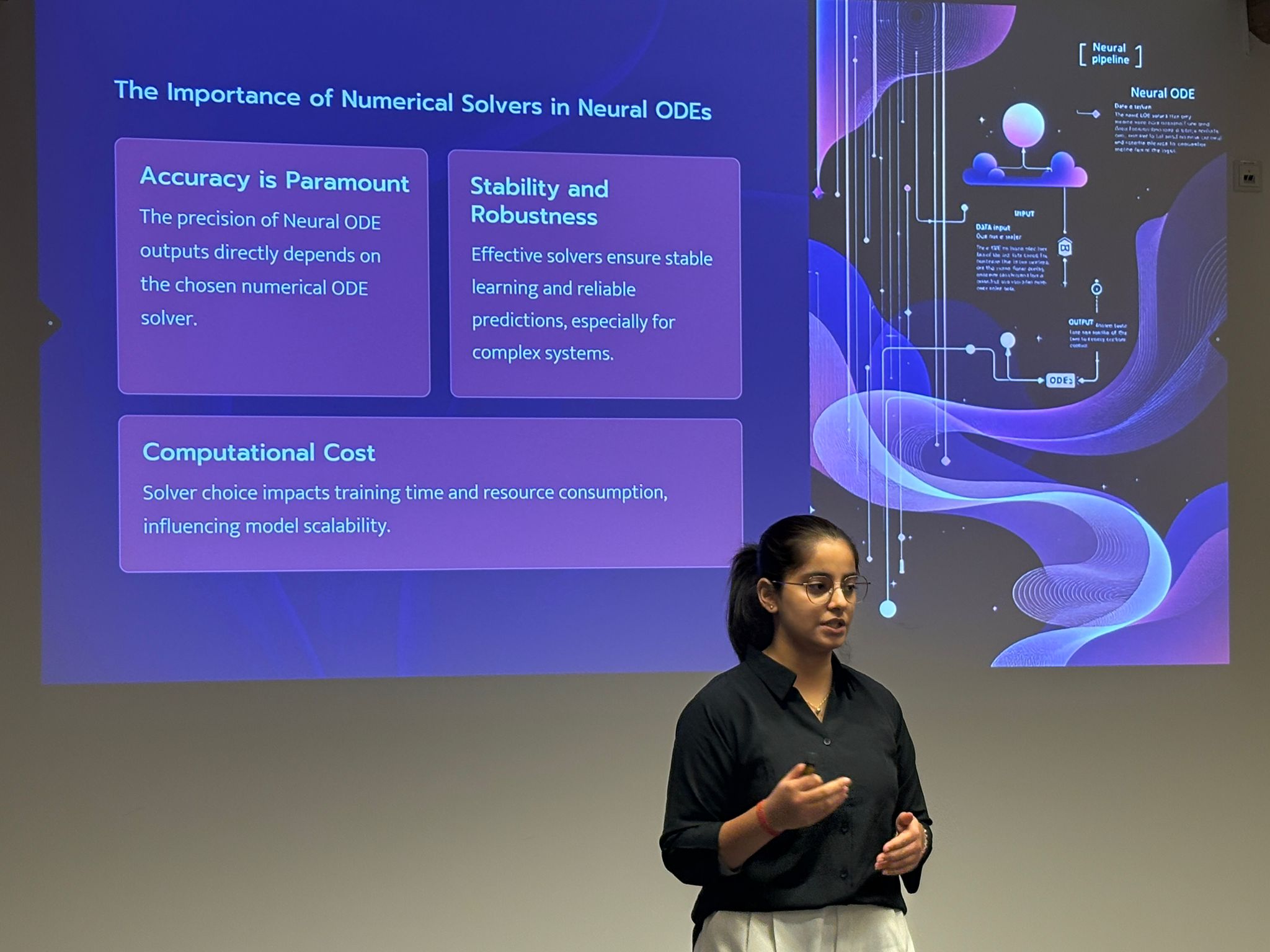 Tanya discussing Neural ODEs