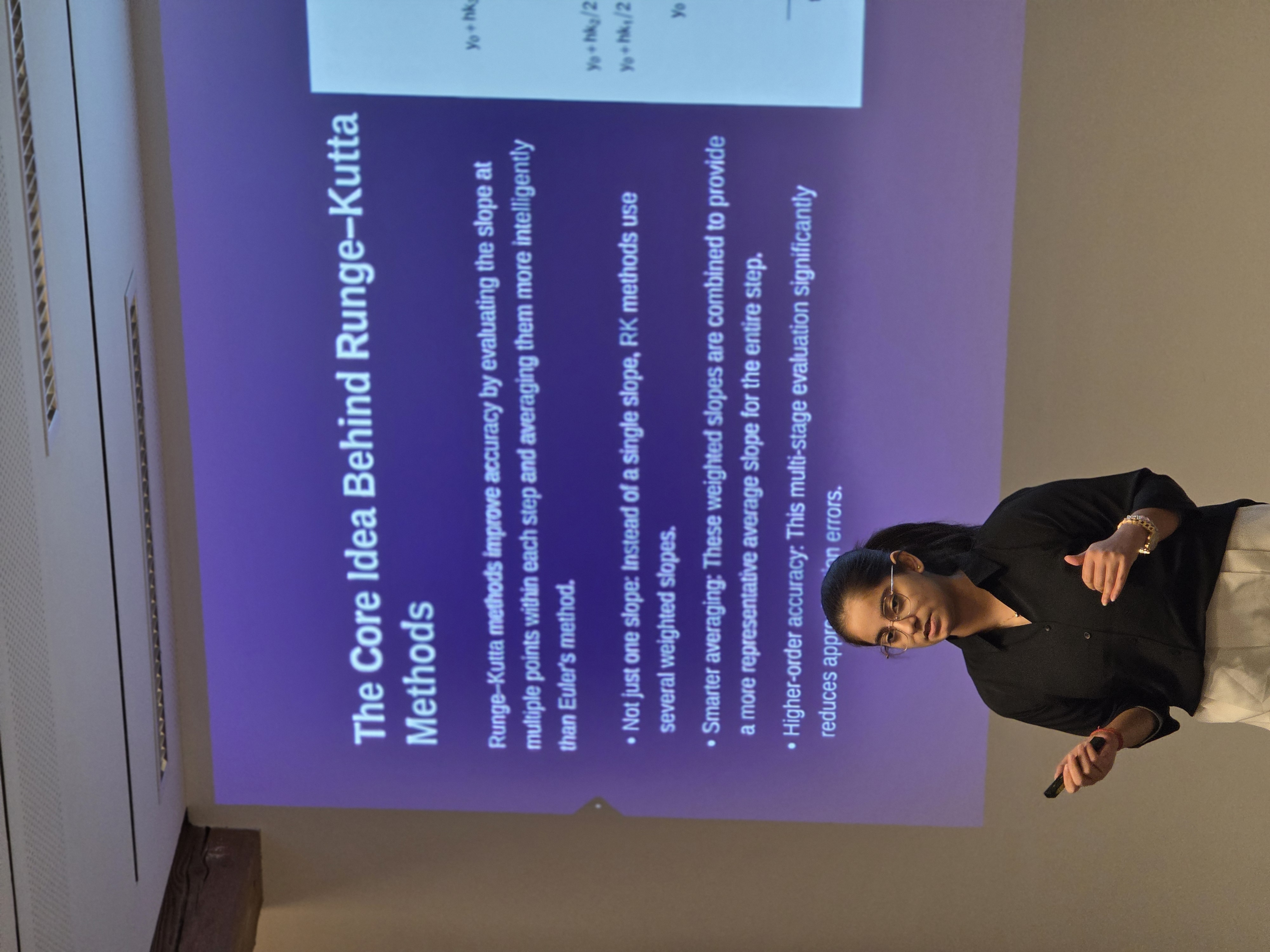 Tanya explaining core idea behind Runge-Kutta