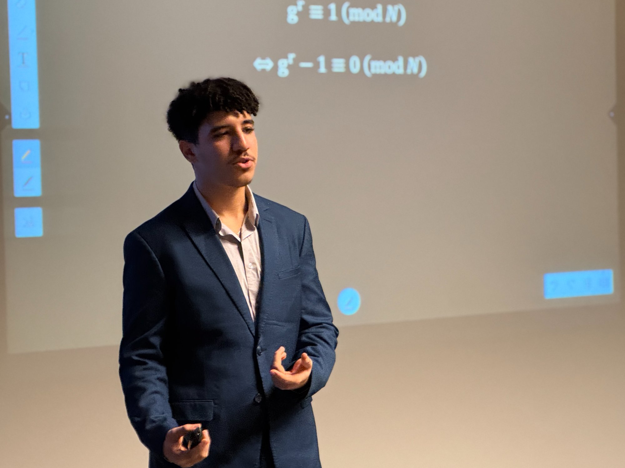 Ahmed Maghri during presentation