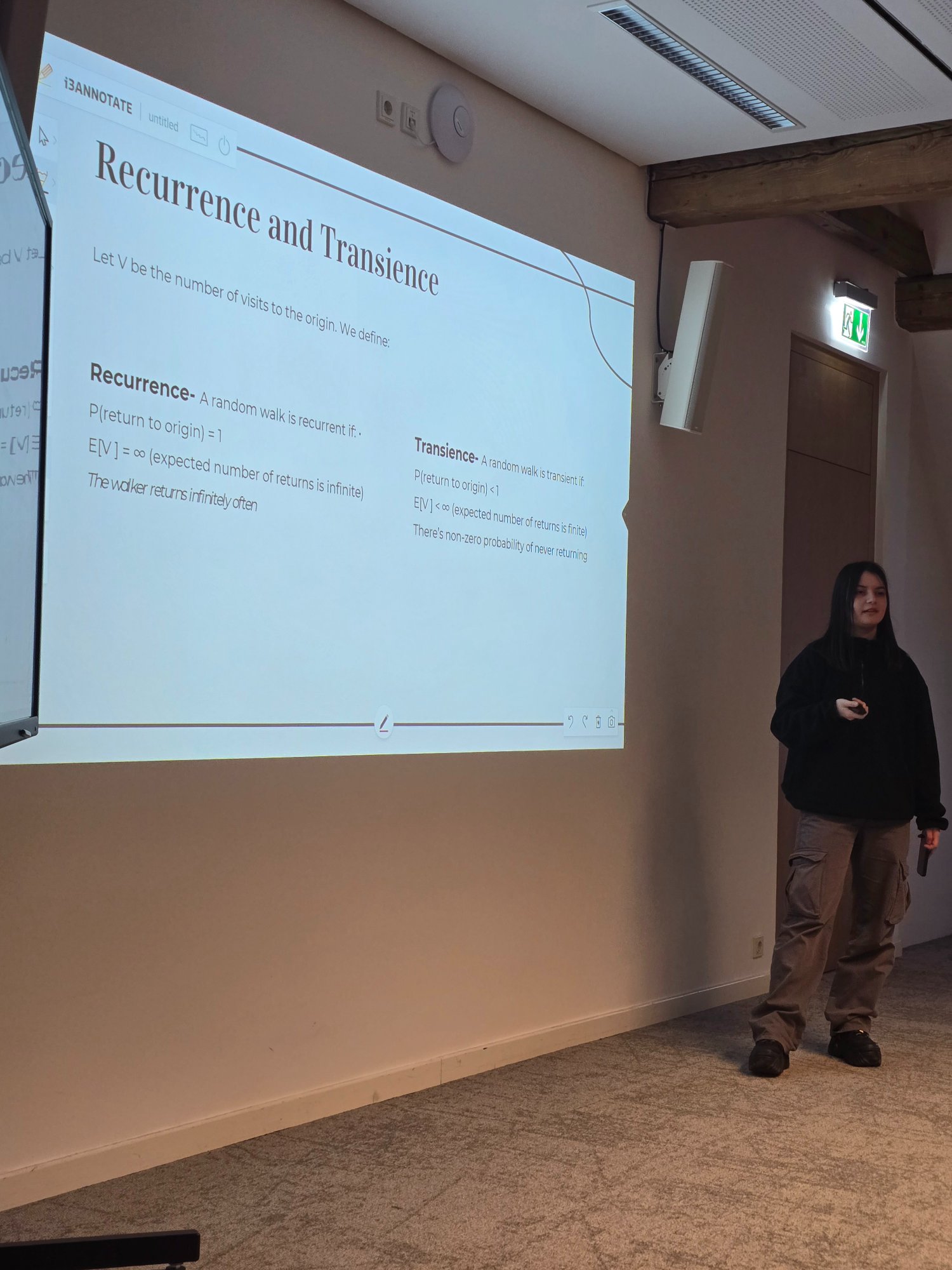 Klesta Qehaja explaining concepts